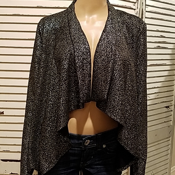 NWT The Buckle's Mia Chica Blazer- Black & Gold - Picture 1 of 6